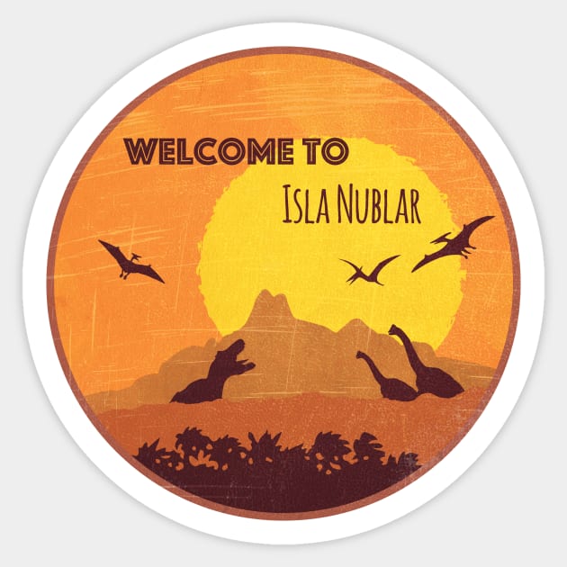 Welcome to Isla Nublar v2 Sticker by mycool